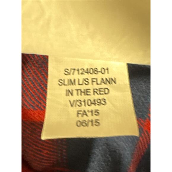 Old Navy Men’s Red And Navy Plaid Flannel Size XL - Picture 7 of 11
